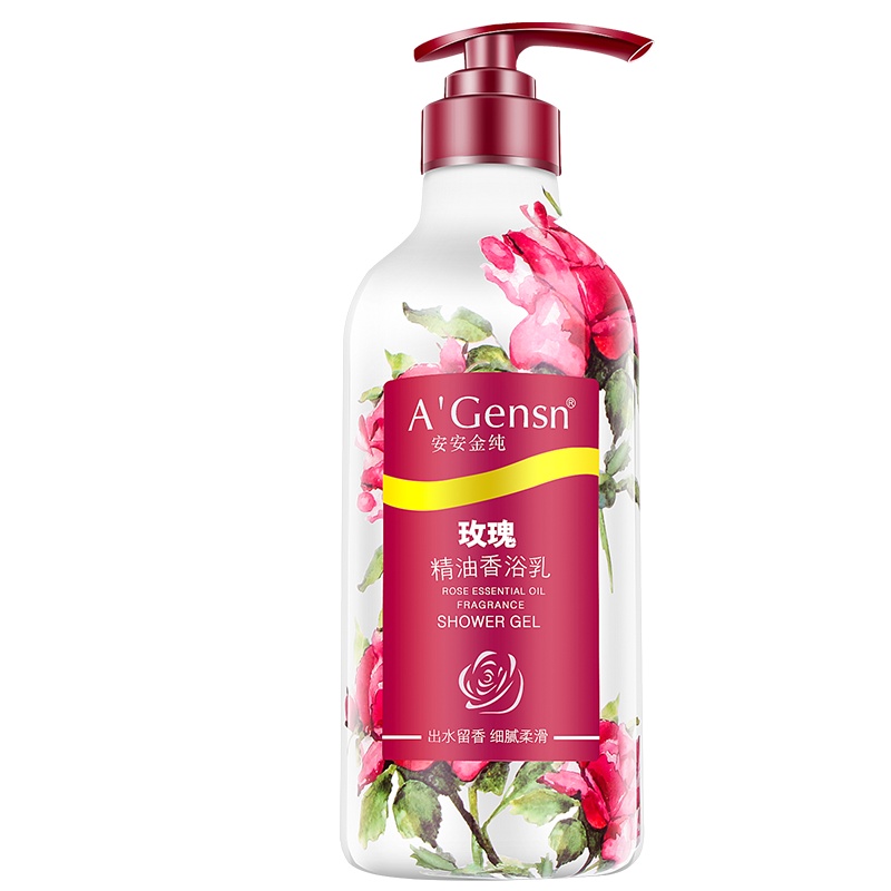 安安金纯 玫瑰精油香浴乳750g 香水沐沫浴乳男女士沐浴露