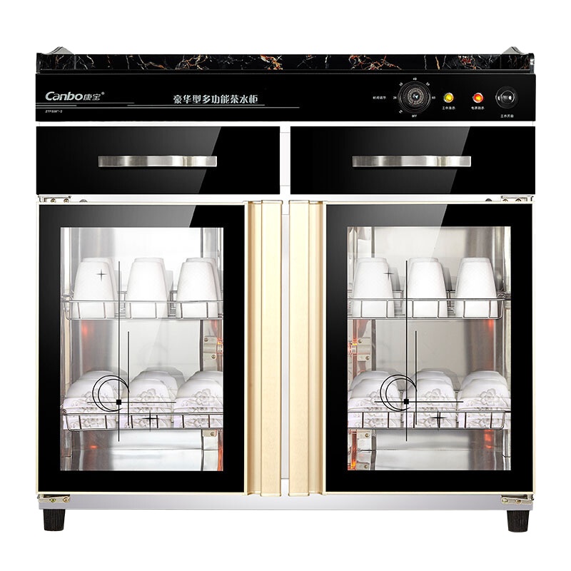 康宝ZTP338T-2(双开门)商用双开茶杯茶具保洁柜不锈钢多功能立式饭店酒店餐厅碗柜