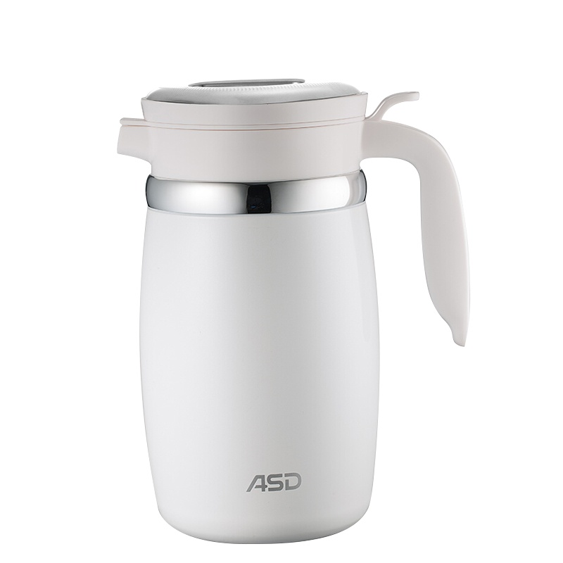 爱仕达ASD 304不锈钢真空保温壶 陶瓷内胆易清洁 轻量水壶居家办公大容量热水瓶 1.7L 慕丝白