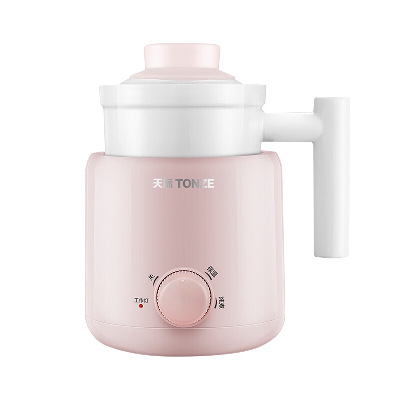 天际(TONZE)养生壶杯陶瓷电热杯电炖杯办公室煮粥煮花茶陶瓷杯一人享水杯加热牛奶神器煮粥0.6L DGJ06-06AD