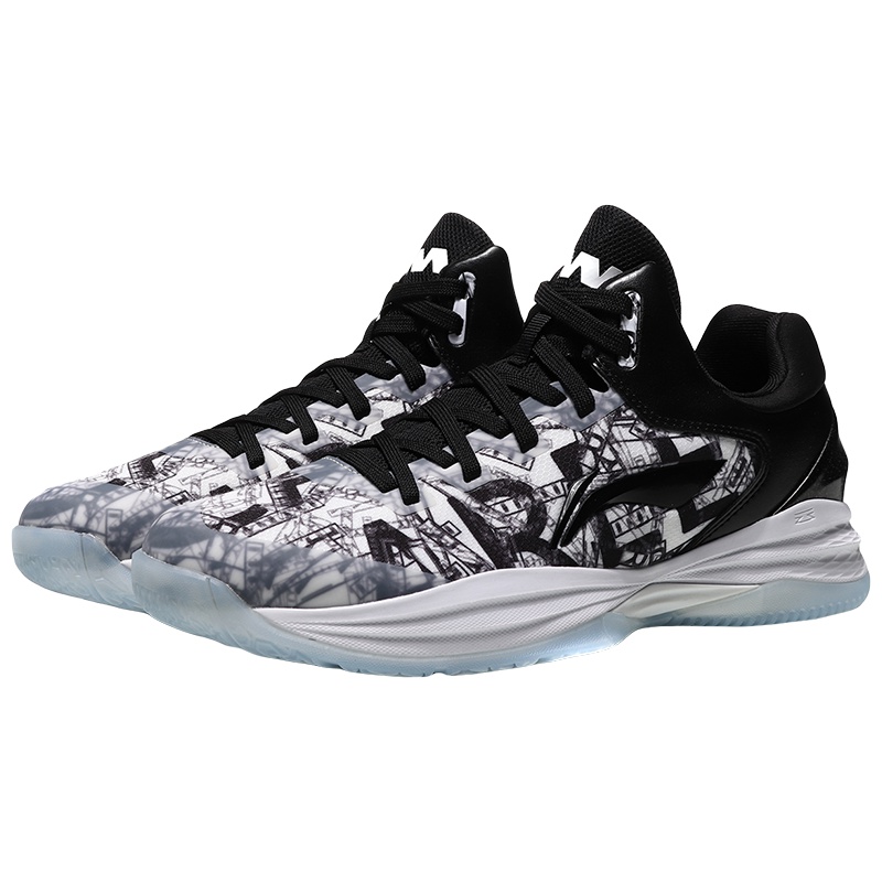 李宁 夜行者 男款篮球鞋ABAN071减震低帮篮球专业比赛鞋