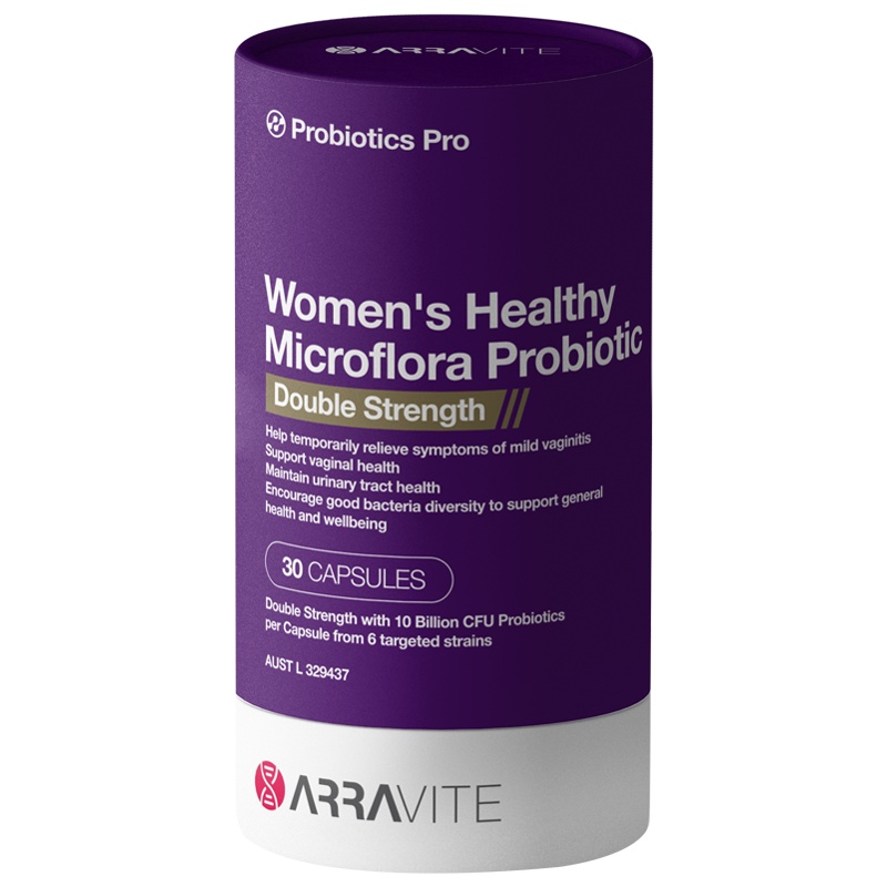 ARRAVITE女性私护益生菌胶囊30粒/瓶装 澳洲进口女王瓶双倍型 肠胃肠道调理 效期24.5