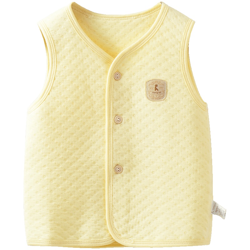 童泰婴儿保暖对开马甲1-3岁男女宝宝加厚马甲儿童纯棉坎肩秋冬款
