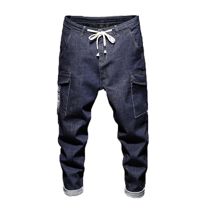 超音狼春夏款 宽松九分工装牛仔裤CD-D061