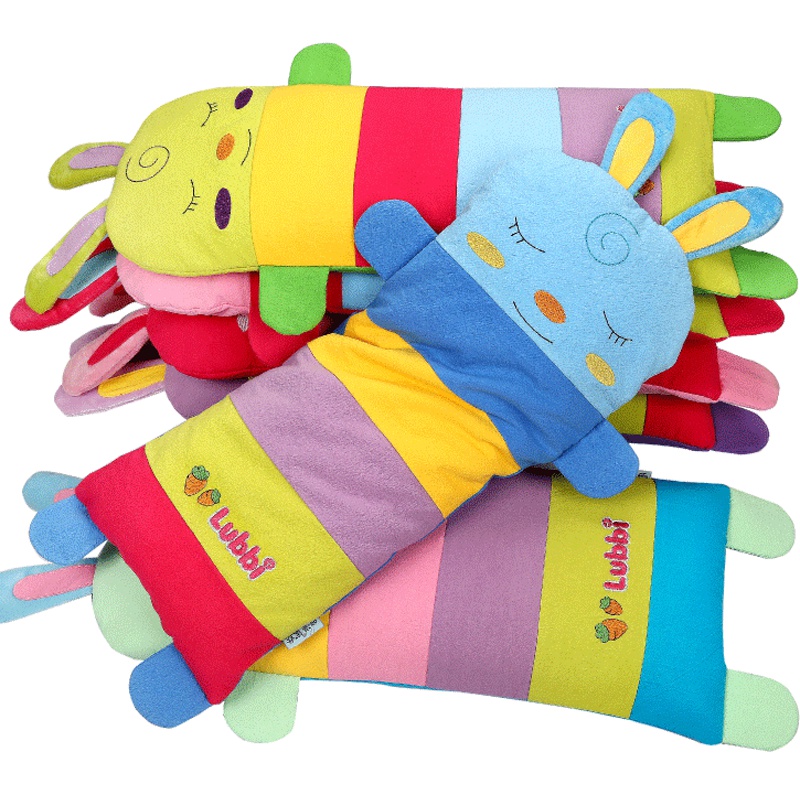 双漫兔宝宝婴儿枕头荞麦枕定型枕棉加长0-1-3-6岁儿童卡通加长枕头