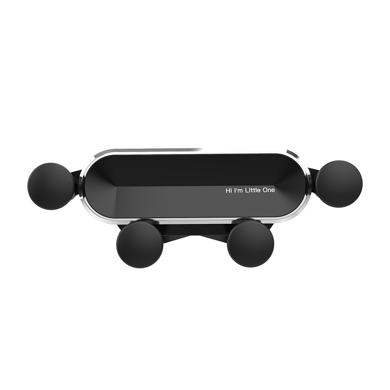 COY车载手机支架汽车导航支架出风口卡扣式重力通用支架华为小米苹果 little one重力隐形伸缩车载支架(气质银)