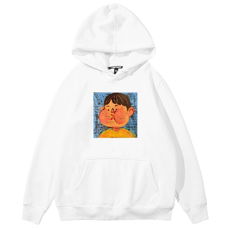 连帽卫衣男女可爱带帽情侣上衣秋冬季新款宽松百搭加绒学生外套潮