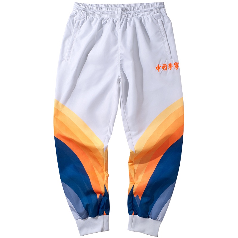 李宁纽约时装周走秀系列贴布绣logo男子运动长裤