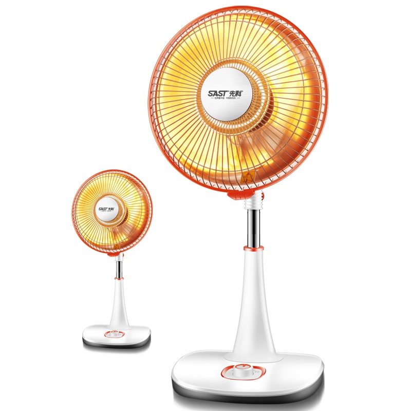 先科小太阳取暖器家用节能省电立式烤火炉电暖气电热扇速热 升降式碳纤维红管摇头功能款