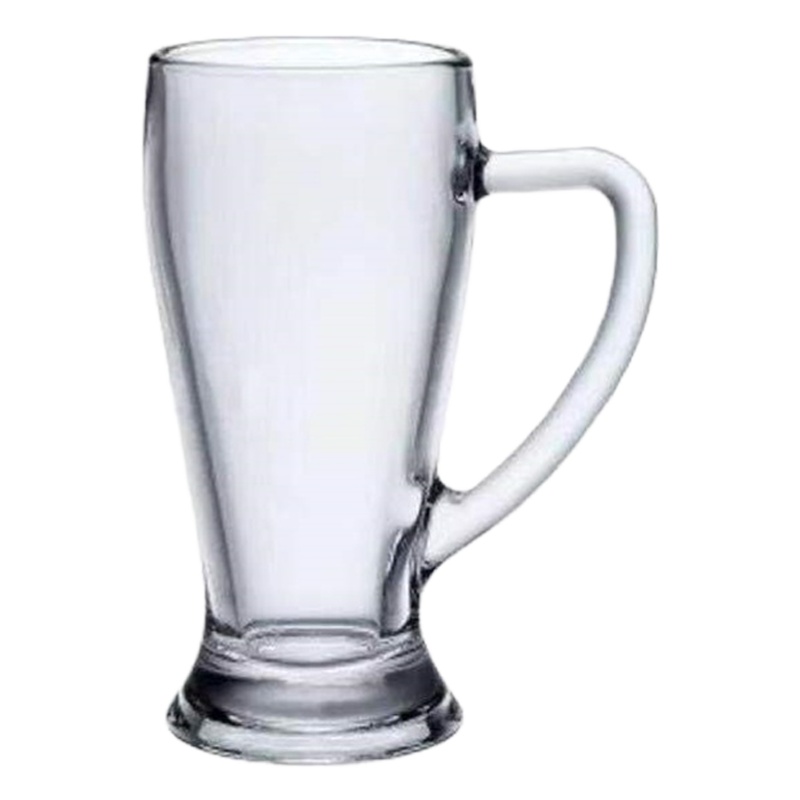 耐热120℃耐冷-20℃冷热饮玻璃水果茶杯冰镇奶茶果汁杯水杯啤酒杯 封后 [经典把杯]500+方形勺