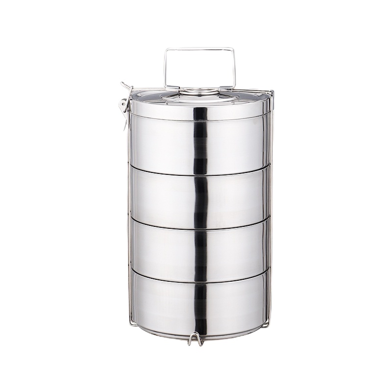 多层保温饭盒大容量超大不锈钢大号便当盒保温桶便携分层特大饭桶 封后 18cm口径4层(5.2=10斤)装菜6-8人用