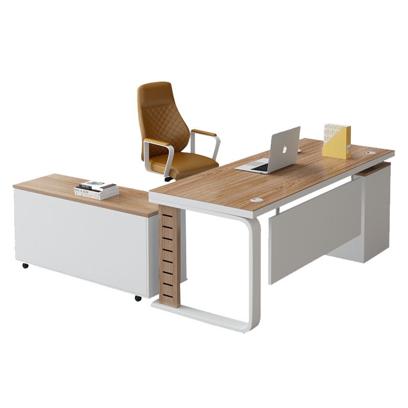 [晋美升]老板桌办公家具简约现代板式大班台主管桌单人经理桌老板办公桌椅