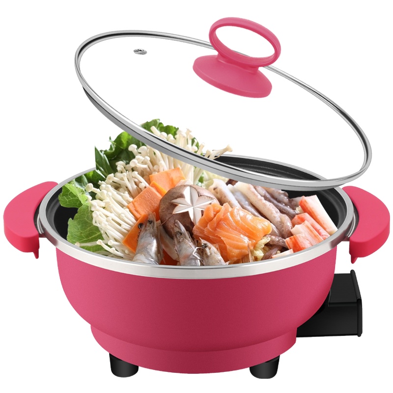 益多 学生电煮锅多功能煮面神器炒菜小电锅火锅家用炒锅迷你情侣小锅寝室可用LX-20M