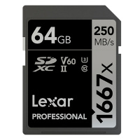 [免邮]雷克沙(Lexar)64G SD卡 1667X U1 相机存储卡 读250MB/s写90MB/s支持4K