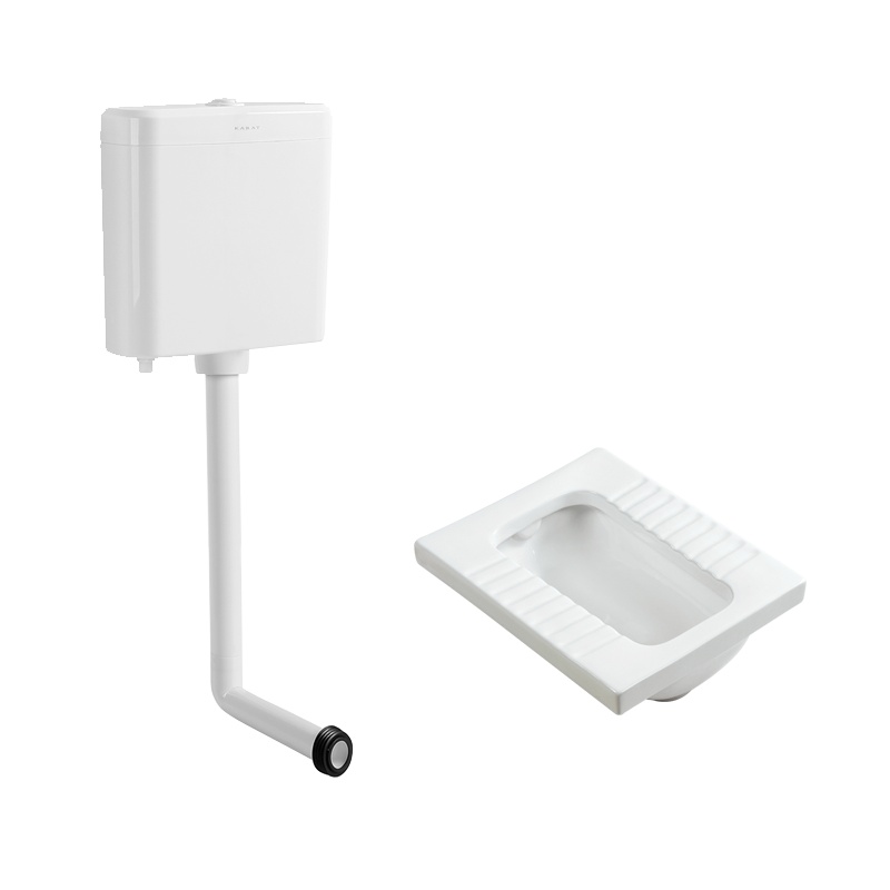 科勒旗下卡丽蹲便器水箱套装蹲坑陶瓷家用蹲厕便池防臭大便器11978+31630