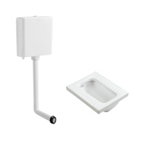 科勒旗下卡丽蹲便器水箱套装蹲坑陶瓷家用蹲厕便池防臭大便器11978+31630