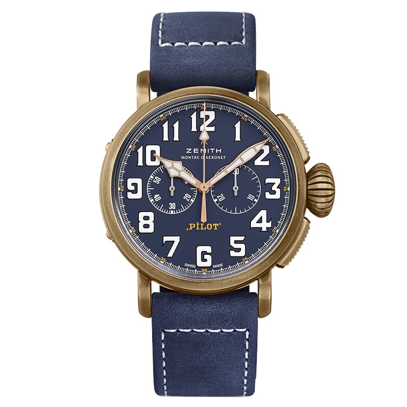 Zenith真力时飞行员系列青铜自动机械男士手表29.2430.4069/57.C808