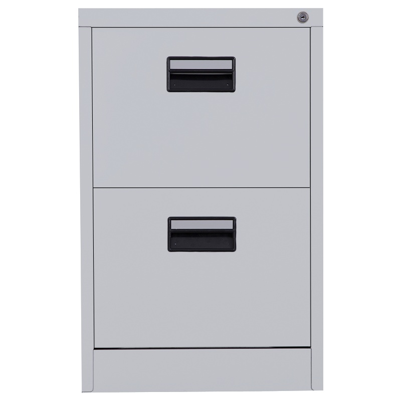 震海 二斗卡箱挂劳柜灰白色鹅颈拉手卡箱铁皮柜FC挂捞柜办公柜A4挂快劳文件柜立式抽屉铁柜