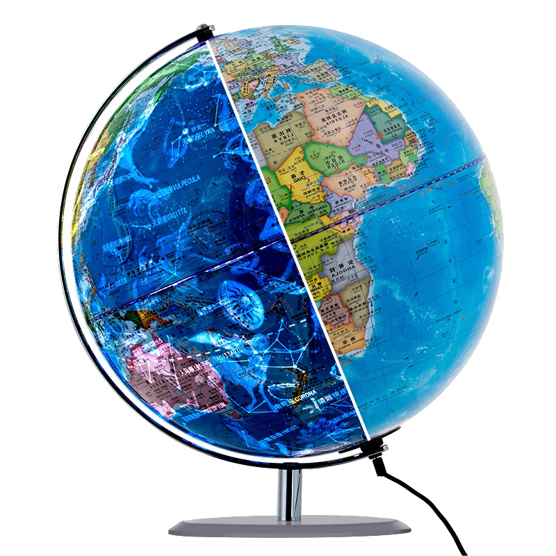 得力 2188 大号带LED灯地球仪学生用 教学桌面摆件星座32cm