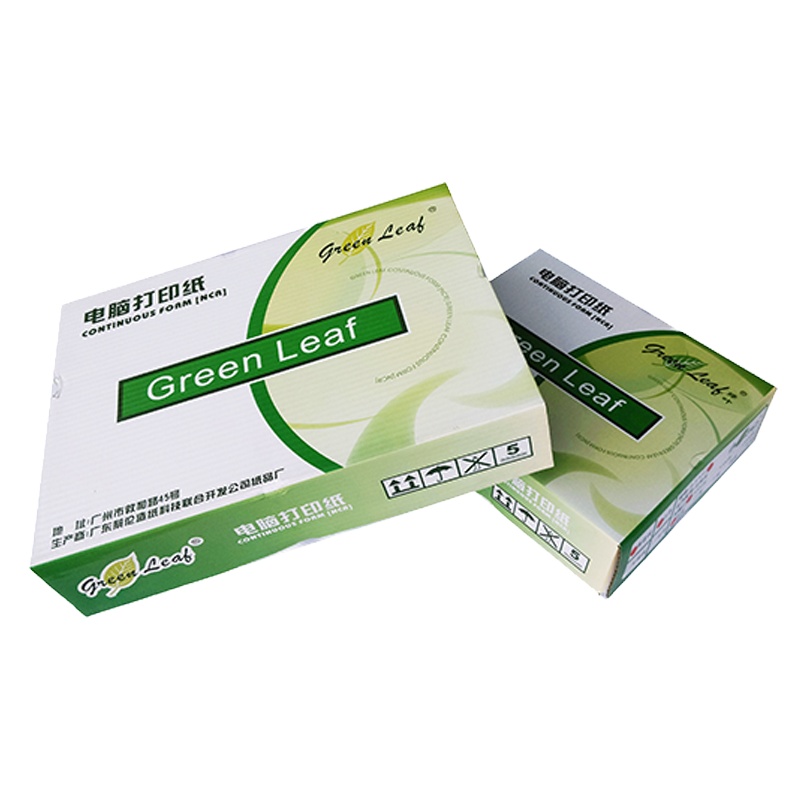 绿叶优等品 电脑打印纸 80*3二等份白色 241mm*140mm 1000页/箱 (单价元/箱)厂家直销