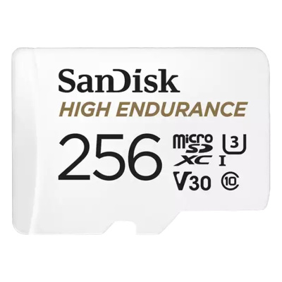 闪迪(SanDisk)256GB TF卡 行车记录仪存储卡/安防监控专用内存卡Micro SD卡高度耐用U3/V30