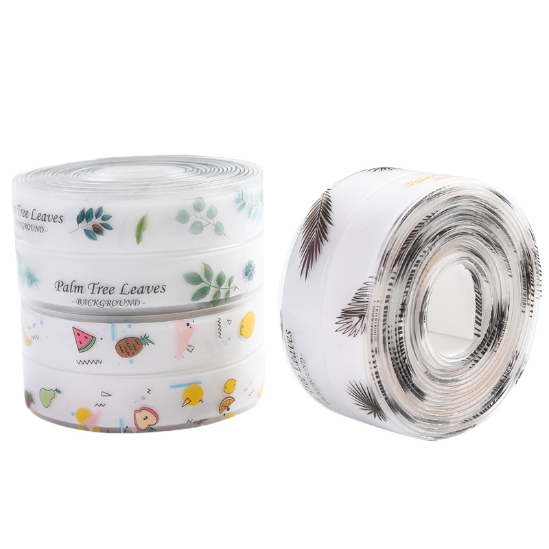 厨房透明美缝贴CIAA 防水贴水边缘挡水卫生间窗缝隙密封条胶带 [单折]透明款-美缝贴(38mm*3.2米长)