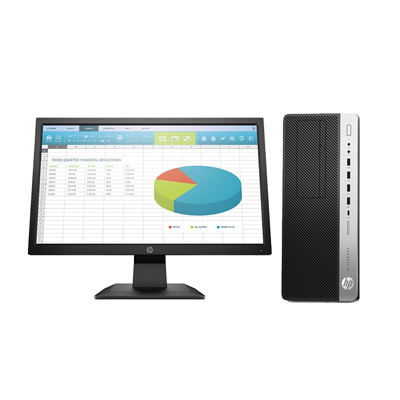 惠普(HP)288 G6商用台式电脑+20.7寸(I5-10500/8G/1TB/DVDRW/WIN10/3年)
