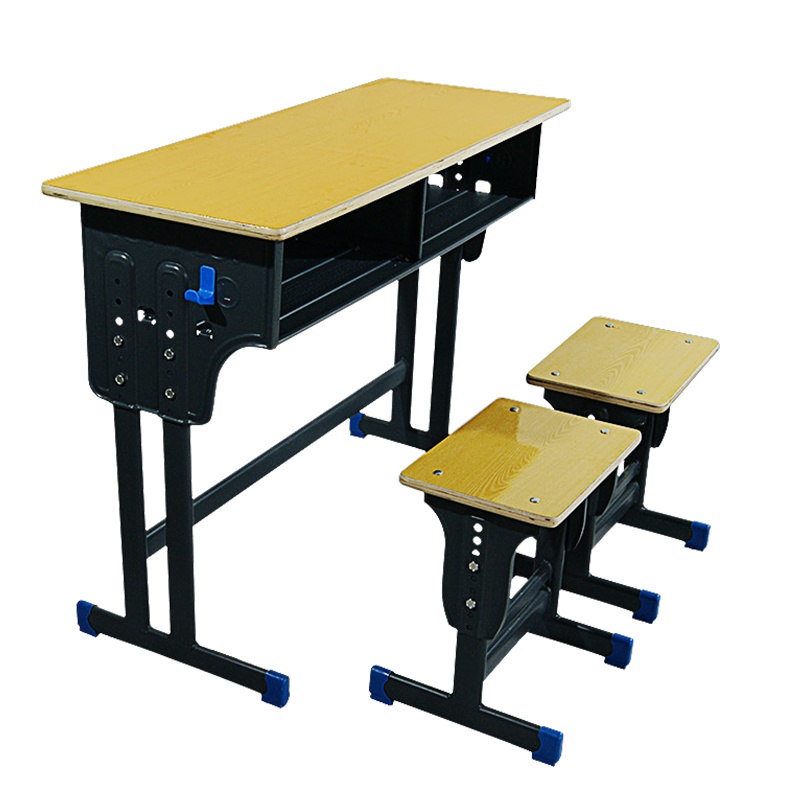 【红心家居】可升降双人学习桌椅课桌椅加固培训桌椅简约学习书桌