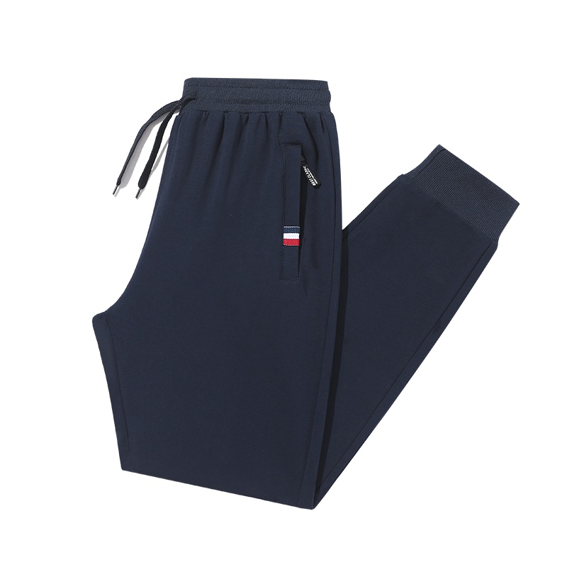 吉普战车男装2021年秋季新款宽松束脚哈伦休闲裤男士中青年抽绳松紧腰运动裤男士休闲裤大码男裤潮牌时尚阔腿显瘦长裤-1