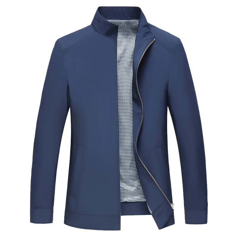 恒源祥男士夹克秋冬商务休闲立领夹克中年男士爸爸装外套