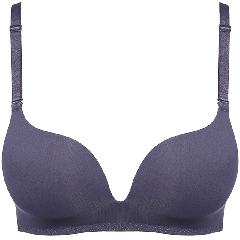 古今新款极简光面纯色工字背无钢圈透气文胸内衣女 0I8128