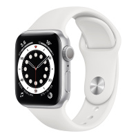 Apple Watch Series 6 40毫米 GPS版 银色铝金属表壳 白色运动型表带 智能手表