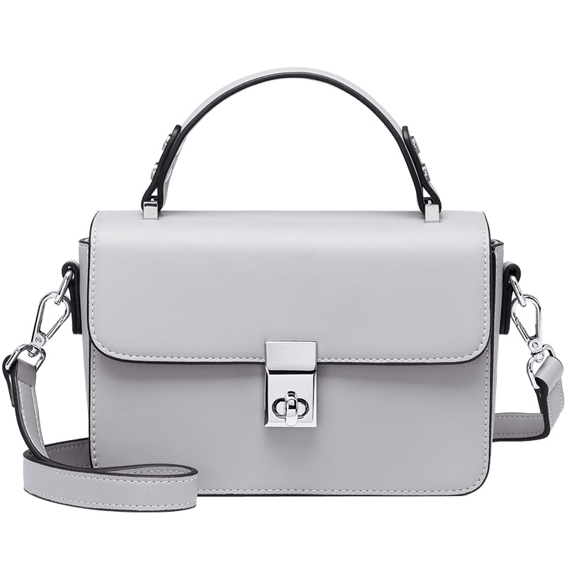 高尔夫GOLF车缝线女士手提包大容量单肩斜挎包时尚潮流小方包几何锁扣女包