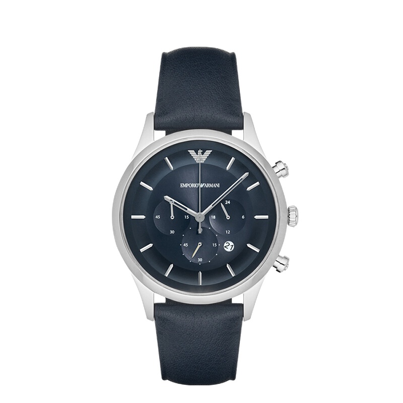 阿玛尼(ARMANI)手表男士皮带表 欧美时尚腕表 日历计时男表 潮流时尚表 AR11018