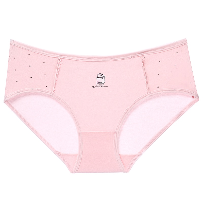 都市丽人3条装趣味图案亲肤舒适棉质低腰三角组合女士内裤2K9A28