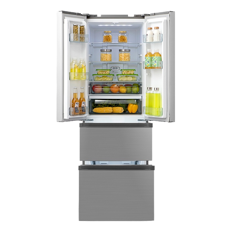 美的(Midea) BCD-318WTPZM(E)法式多开门电冰箱 变频智能冰箱家用