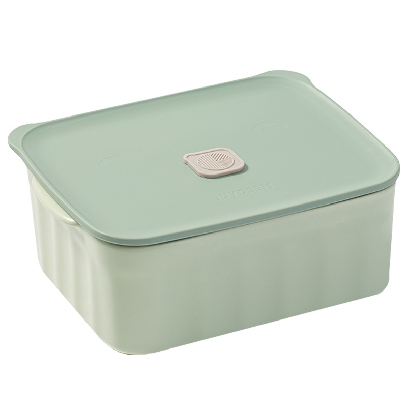 北鼎(BUYDEEM)家用陶瓷带盖保鲜食盒 内外绿釉食盒 猪猪盒