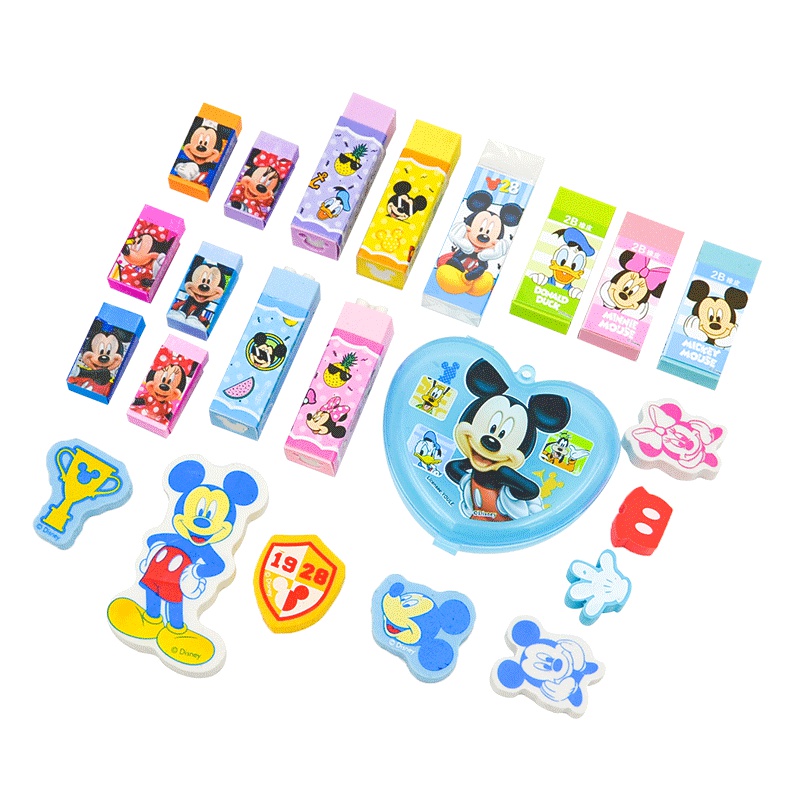 迪士尼橡皮小学生擦得干净不留痕无碎屑儿童像皮擦象皮2B文具用品创意卡通可爱公主口红橡皮擦学习用考试奖品