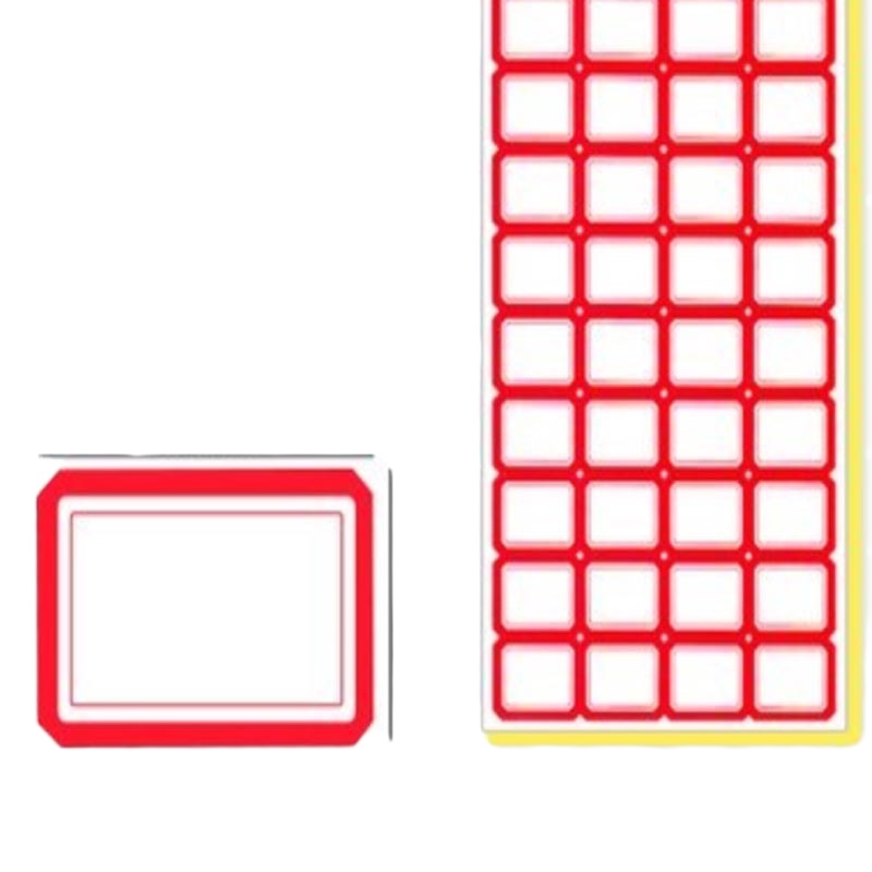 7624 红色 21mmX28mm不干胶档案口序纸标签纸签字小便签普贴记录写字自粘贴纸标牌粘贴（10个装）