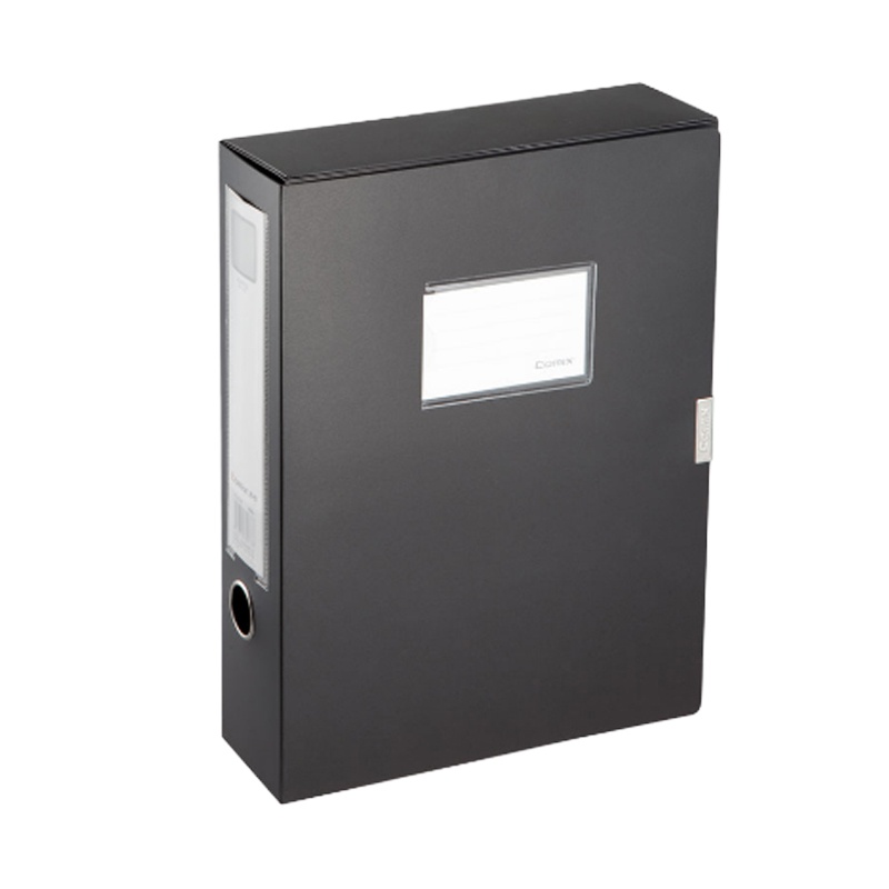 齐心 HC-75 办公必备PP档案盒A4 75MM 绯蓝