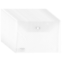 广博(GuangBo) A6399 20只装加厚透明文件袋/按扣档案袋/办公用品 白色