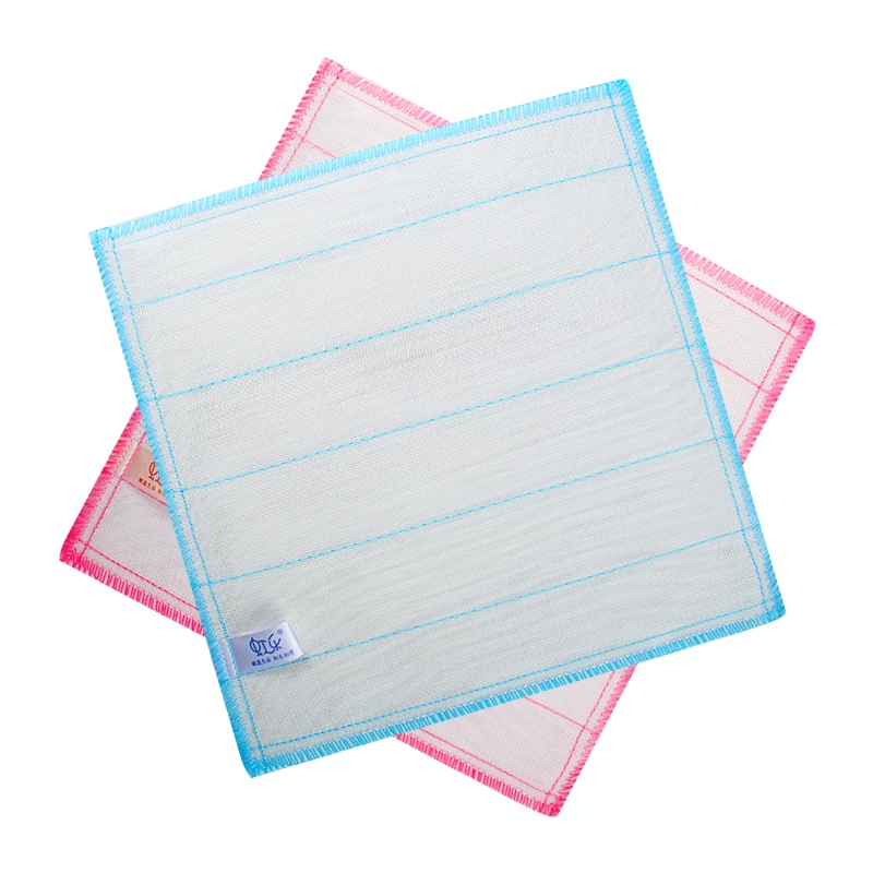 虹乐洗碗巾10条装 8层30*30cm 抹布百洁布植物纤维不粘油吸水好去污能力强