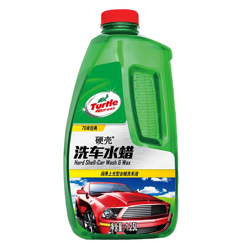 龟牌（Turtle Wax）1.25Ll硬壳洗车水液水蜡剂泡沫上光除树胶除虫渍除鸟粪除尘浓缩液G-4010 1.25L