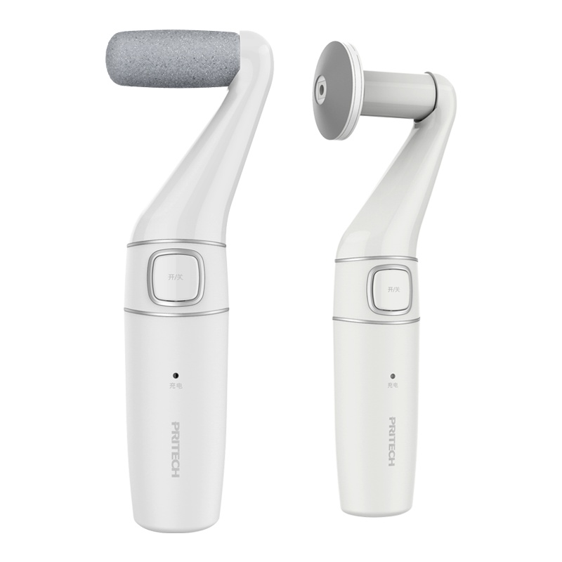 匹奇(Pritech)磨脚器脚部后跟修足去老茧磨脚修指甲器IPX4防水美甲修脚两用机M7 白色