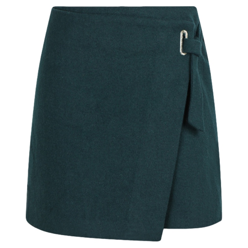 【福利款】拉夏贝尔7m莫丽菲尔2018冬新款修身高腰加厚毛呢半身裙70007283