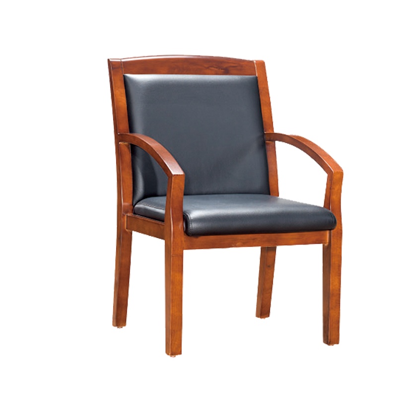 优百丽 SH-28 橡胶木椅 办公家具 办公椅 皮艺老板椅 实木四脚椅 电脑椅会议椅 皮料色彩可定制