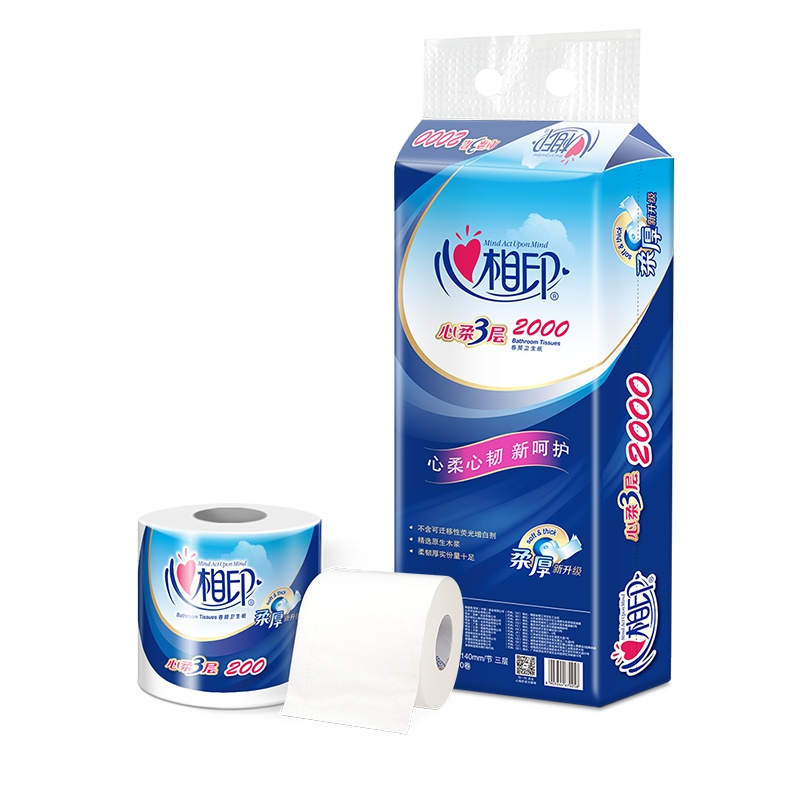 心相印 卷纸 心柔系列 3层200克*10卷 卷筒卫生纸巾
