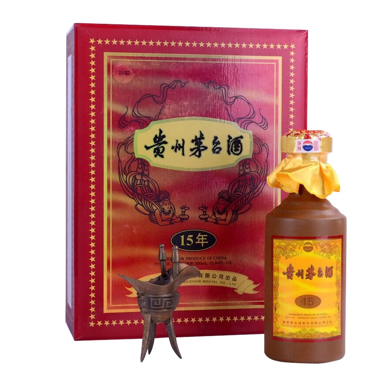 贵州茅台酒 15年 陈酿年份酒 53度 500ml 单瓶装 酱香型 白酒