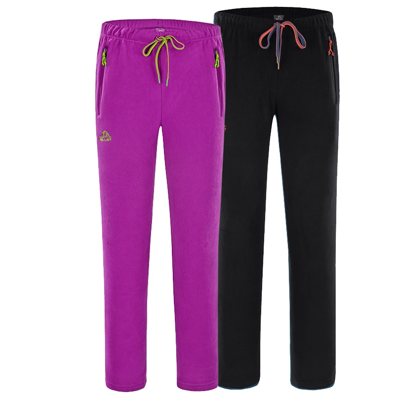 伯希和户外休闲抓绒裤男女情侣秋冬加厚保暖透气耐磨防风舒适摇粒绒运动登山徒步长裤