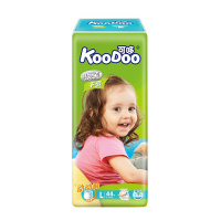 可哆(KooDoo)拉拉裤 银装干爽婴儿动动裤 大号L码44片[9-14kg]